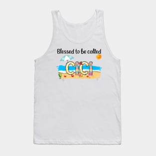 Blessed To Be Called Cici Summer Beach Happy Mother's Tank Top